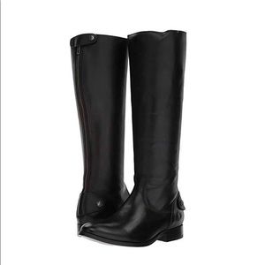 Frye Melissa button back zip black size 8